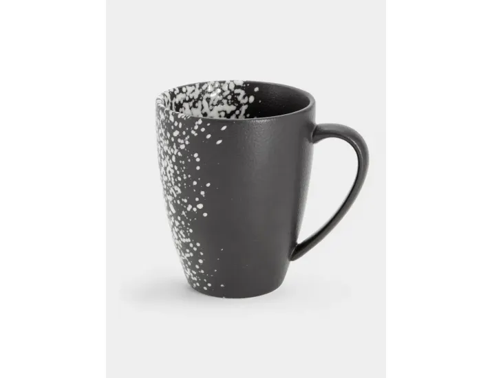 Кружка 400 мл черная в белую крапинку Maxwell & Williams Caviar Galaxy