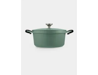 Кастрюля, 24 см, 4.2 л, с крышкой, с покрытием, алюминий, зелёная, Agile