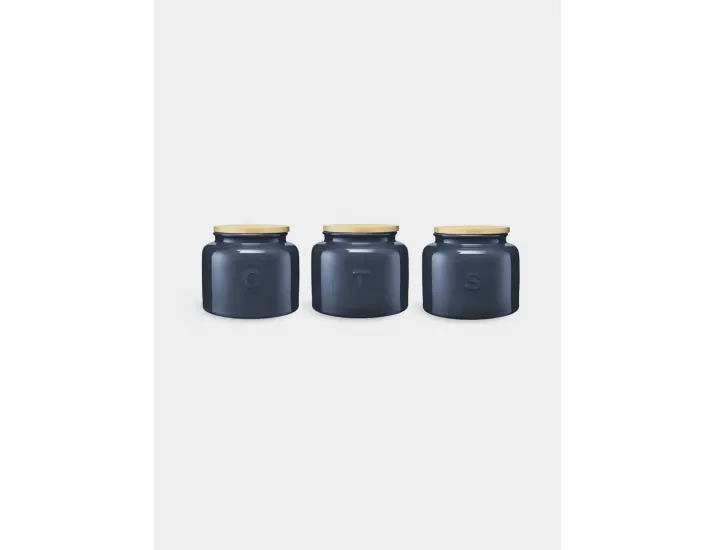 Банка для сыпучих продуктов 600 мл 3 шт круглая синяя Maxwell & Williams Indulgence