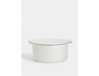 Кастрюля 3 л с крышкой круглая молочная в крапинку Maxwell & Williams Speckle