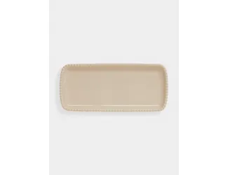 Блюдо, 36x16 см, прямоугольное, бежевое, Tiffany