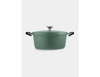 Кастрюля 28 см 6.3 л с крышкой с покрытием зелёная Maxwell & Williams Agile