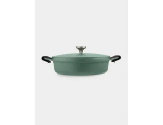 Сотейник, 28 см, 4.0 л, с крышкой, с покрытием, алюминий, зелёный, Agile