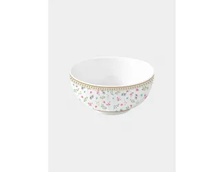 Пиала, 12х6 см, фарфор P, белая, Цветы, Spring Bloom