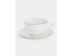 Чашка с блюдцем 250 мл белая с серебристым кантом Anna Lafarg Арктика