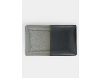 Блюдо 27,5х16 см черно-серое в крапинку прямоугольное Maxwell & Williams Umi