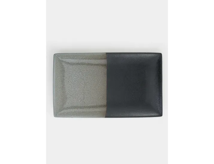 Блюдо 27,5х16 см черно-серое в крапинку прямоугольное Maxwell & Williams Umi