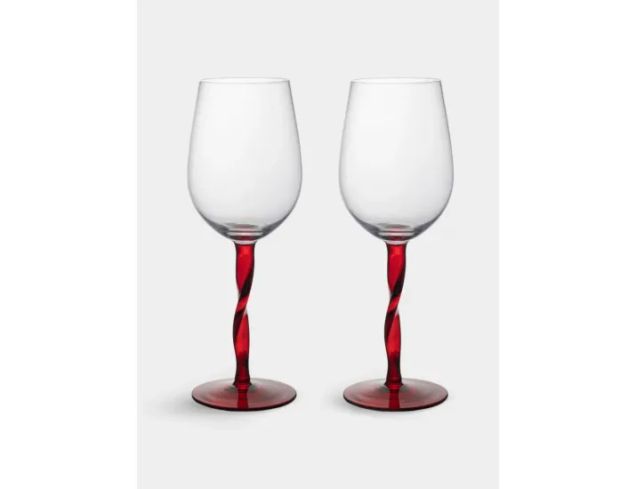 Бокал для вина 540 мл 2 шт красная ножка Anna Lafarg Villalago