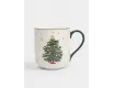 Кружка 450 мл бело-зеленая Нарядная елка Anna Lafarg New year
