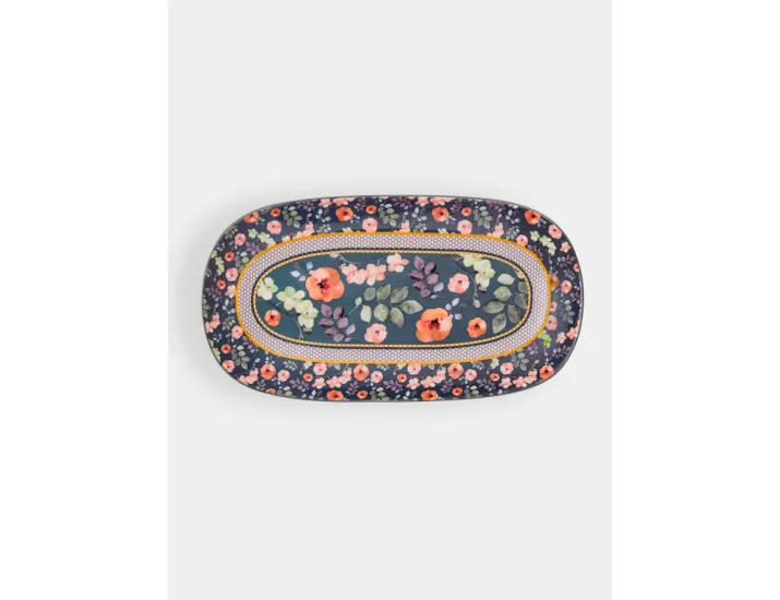 Блюдо 33x18 см прямоугольное серо-зеленое Цветы Maxwell & Williams Arcadia