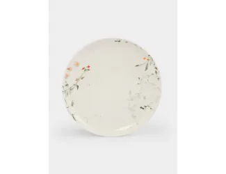 Тарелка обеденная, 27 см, фарфор N, белая, Цветы и листья, Primrose