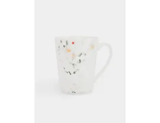 Кружка, 420 мл, фарфор N, белая, Цветы и листья, Primrose