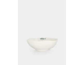 Салатник, 16х6 см, 400 мл, керамика, белый, Рыбка, Sea world