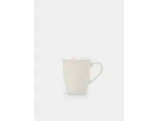 Кружка, 400 мл, фарфор P, белая, Волнистый край, White ocean