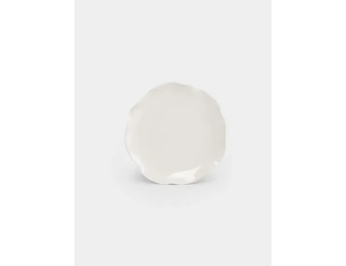 Тарелка закусочная 20 см белая Волнистый край Anna Lafarg White ocean