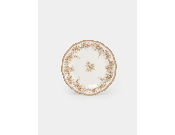 Тарелка обеденная 26 см Anna Lafarg Коричневые цветы Burgundy