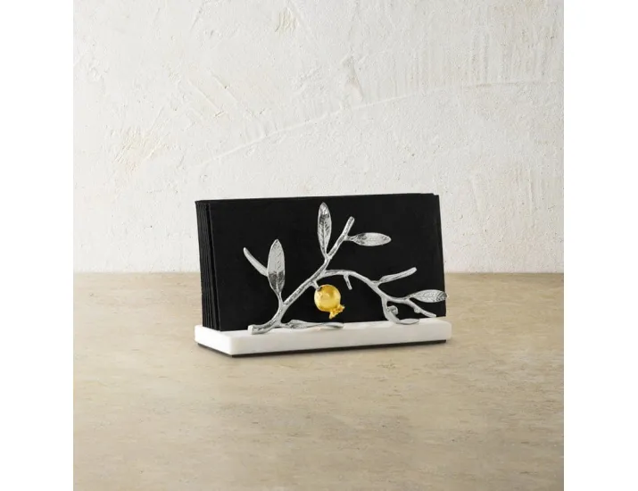Салфетница Michael Aram Pomegranate Silver&Gold 20 см