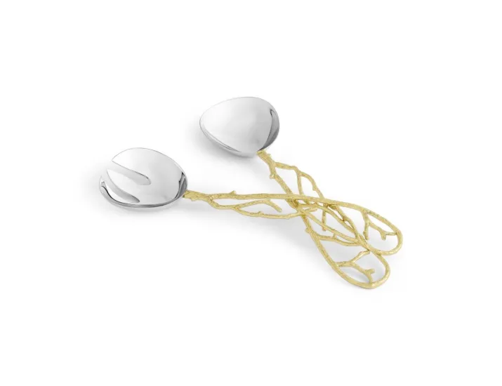 Набор сервировочный Michael Aram Butterfly Ginkgo Gold 2 предмета 30 см