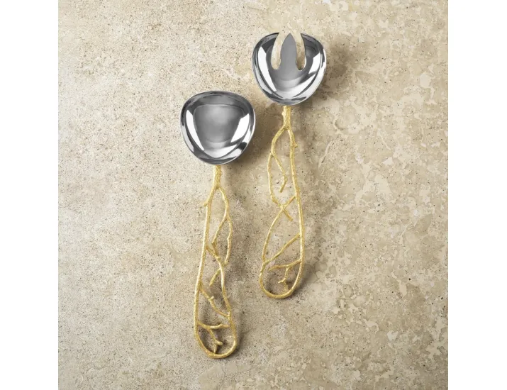 Набор сервировочный Michael Aram Butterfly Ginkgo Gold 2 предмета 30 см