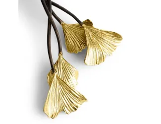 Набор сервировочный Michael Aram Golden Ginkgo 2 предмета 29 см