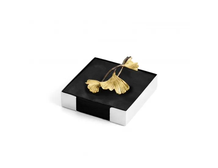 Подставка для салфеток Michael Aram Golden Ginkgo 13x13см