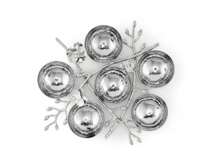 Менажница Michael Aram White Orchid 6 секций 29х26 см