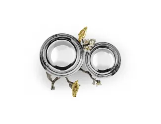 Менажница Michael Aram Lovebirds 2 секции 24х21 см