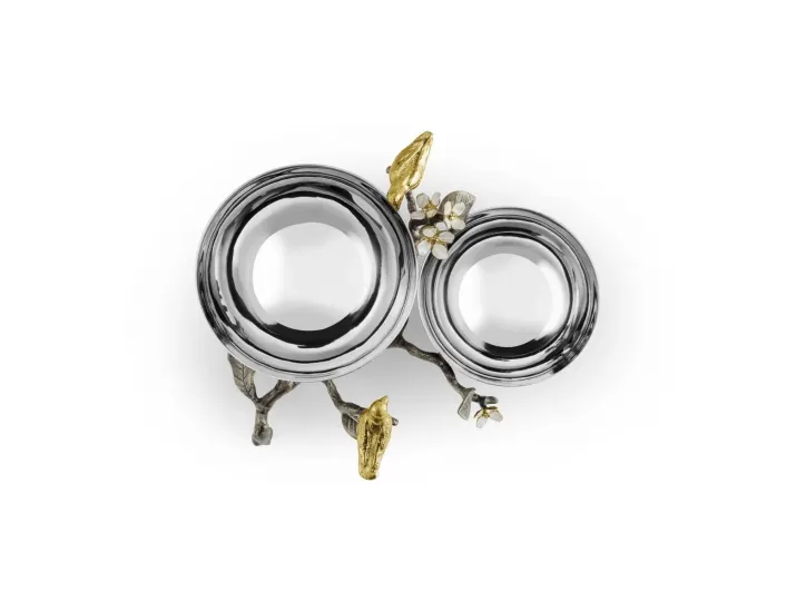 Менажница Michael Aram Lovebirds 2 секции 24х21 см