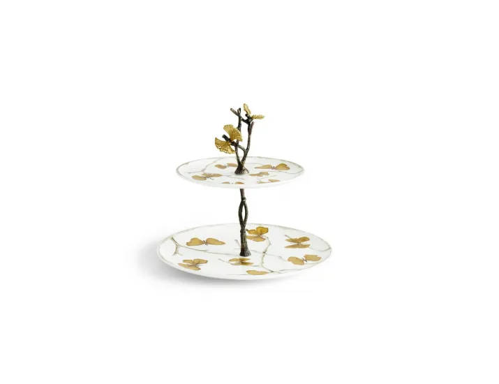 Этажерка Michael Aram Butterfly Ginkgo двухъярусная 28 см