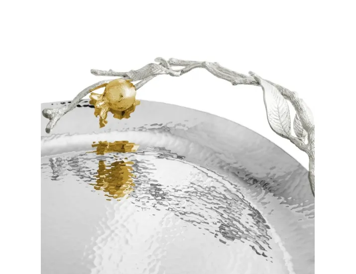 Поднос Michael Aram Pomegranate Silver овальный 44х33 см