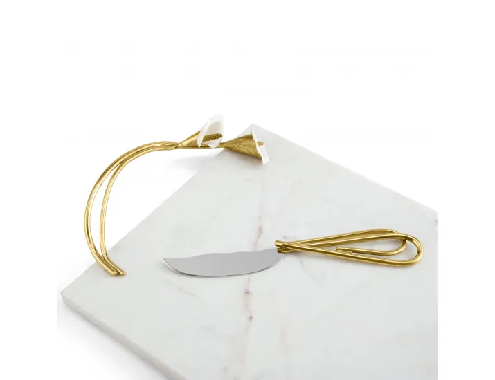 Доска для сыра с ножом Michael Aram Calla Lily 46х25 см