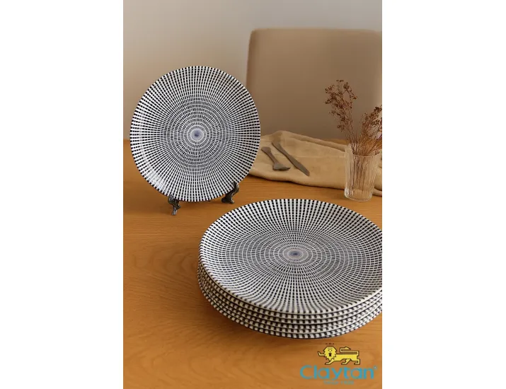 Набор десертных тарелок 6 шт. Singapore blue Claytan 1703