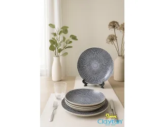 Набор глубоких тарелок 6 шт 20,3см Singapore blue Claytan 1703