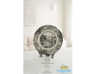 Тарелка обеденная 27,3 см Claytan Rome grey 0404