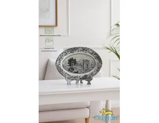 Блюдо овальное 25,4 см Claytan Rome grey 0404