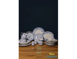Сервиз столовый на 4 персоны 21 предмет Rose cluster blue Claytan 1809