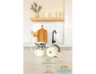 Набор из двух кружек Claytan Rome grey 0404