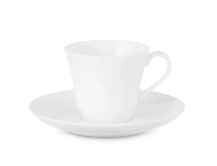 Чашка для эспрессо с блюдцем 110мл  высокая Narumi Белый декор