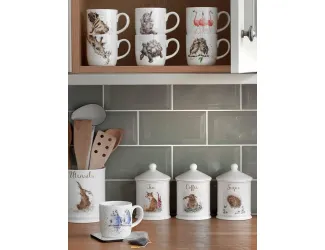 Набор кружек 4шт Royal Worcester "Забавная фауна", "Лошадка" 310мл