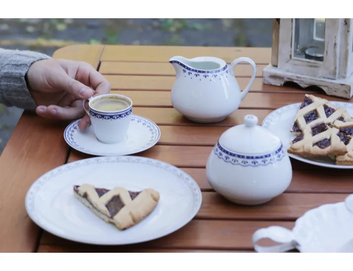 Чайный сервиз на 4 персоны 11 предметов Leander Hyggelyne синий 71160717-327E