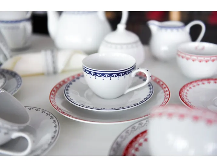 Чайный сервиз на 4 персоны 11 предметов Leander Hyggelyne синий 71160717-327E