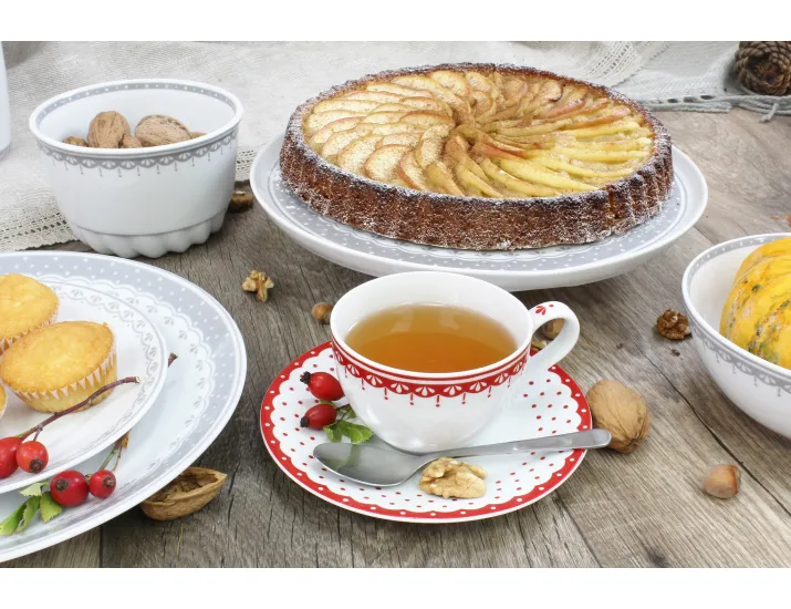 Чайный сервиз на 4 персоны 11 предметов Leander Hyggelyne красный 71160717-327D