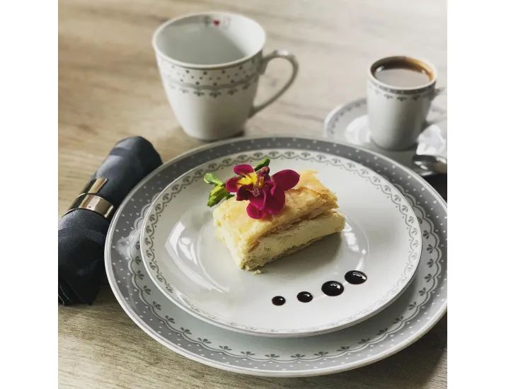 Набор тарелок 12 предметов  Leander Hyggeline серый 71160120-327C