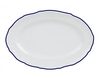 Блюдо овальное 27см Porland Maria синий кант