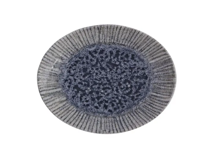 Блюдо овальное 21*16см Porland Iris blue синий