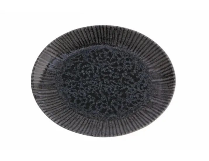 Блюдо овальное 21 х 16 см Porland Iris grey серый