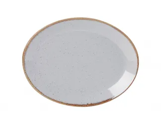 Блюдо овальное 24х19 см Porland Seasons Grey серый