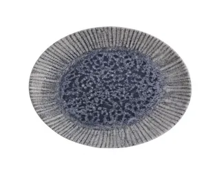 Блюдо овальное 26*19см Porland Iris blue синий