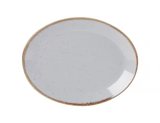 Блюдо овальное 31х24 см Porland Seasons Grey серый