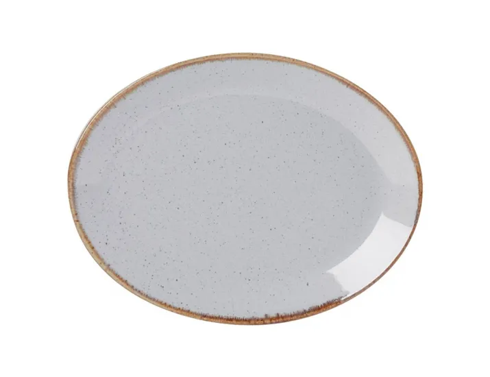 Блюдо овальное 31х24 см Porland Seasons Grey серый
